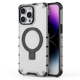 Hard Shockproof Stand Holder TPU Corner PC Back Mobile Phone Cover Case Metal Matte Mobile Protector