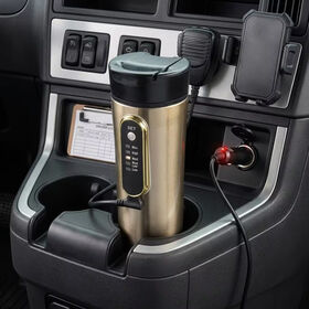 Portable 12V 200W Mini Mug Heater Stainless Steel Cup for Cars Trucks RVs with 1-Year Warranty