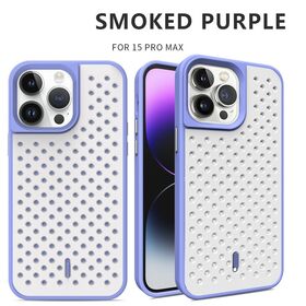 Fashion Hybrid 2 in 1 Heat Dissipation Mobile Phone Case With Hole for iPhone 15 pro 14plus