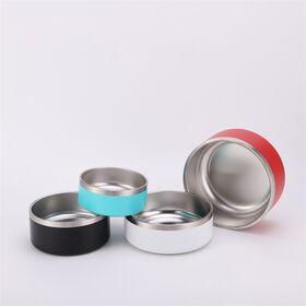 Bol Alimentaire pour Animaux de Compagnie en Acier Inoxydable de 18 oz, Simple et Personnalisé, en Gros, avec Revêtement en Poudre pour Chiens et Animaux