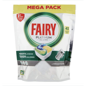 FAIRY Platinum Plus All in 1 Dishwashing liquid for capsules for automatic dishwashers Lemon 21pcs