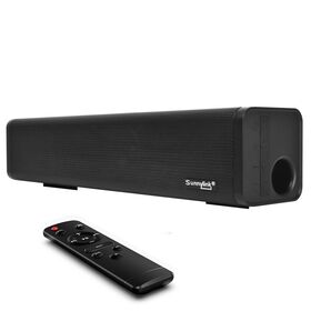 مكبر صوت صغير الحجم مع عاكس صوت جهير، مكبر صوت بلوتوث 50 واط مع نظام صوت منزلي HDMI ARC للتلفزيون والكمبيوتر الشخصي وجهاز العرض