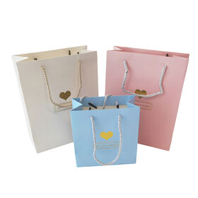 Prix usine bas Sac cadeau petit, écologique, imprimé sur mesure, sac à main, sac à bijoux avec logo pour l'emballage de cadeaux