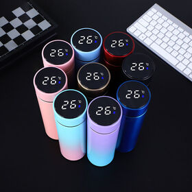 Termo Inteligente AI-MICH de 500ml con Pantalla de Temperatura LED, Botella Aislada al Vacío con Caja de Regalo para Promoción (1 unidad)
