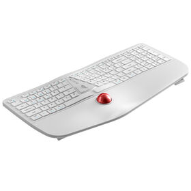 Super fashionoffice ergonomic scissor trackball wireless 2.4G RF +bluetooth dual mode keyboard for computer windows 7/8/10