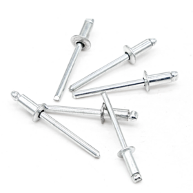 Remaches ciegos de cabeza plana con mandril de rotura DIN 7337 (A) 4.8x6mm Aluminio/Acero - Fijación industrial de alta calidad