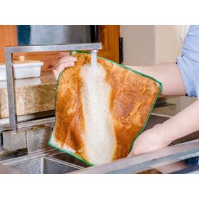 Factory Price Cheap High Quality Natural Pad Cleaning Cloth Dishwashing Cloth Bamboo Fiber Oil Free For Kitchen 23*18cm