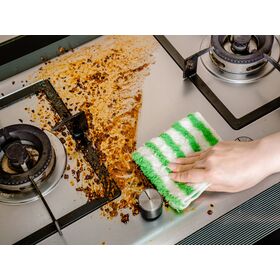 Supplier Customized Colorful Striped cleaning Cloth Dishwashing Cloth Natural Bamboo Fiber Non-Stick Oil For Kitchen 30*27cm