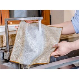 Paño de limpieza de alambre de doble capa de alta calidad para lavar platos de cocina, paño antiadherente para aceite de 20*20 cm, proveedor confiable