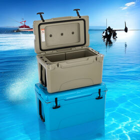 china fish box coolers Blue 65QT Outdoor cooler ice chest Camping Cooler Box Built for serious anglers Lee Fisher Sports Live Bait