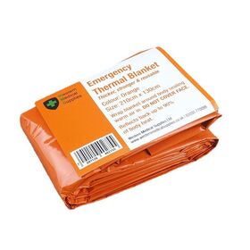 Rescue Orange Emergency Mylar Thermal Blankets Disposable Emergency Blanket - Emergency Blanket, Aluminum Foil Emergency Blankets