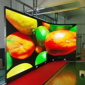 Indoor LED flexible LED screen P1.875 no cabinet 360 degree radian soft module Advertising and exhibitions and architectural art
