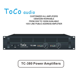 Amplificador de Potência TC-380, 2U Profissional, Desempenho Estável, para Bandas, Engenharia, Uso em Salas de Reuniões, Suporte OEM