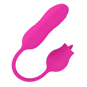 Adult Love Vibrator Rose Shaped Oral C/litoral Sucking Vibrator Adult Toy Thrusting Dildo Double Heads Rose Vibrator for Women