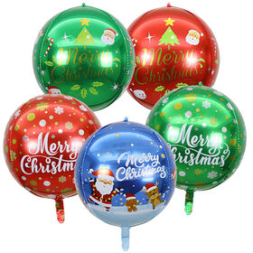 Hochwertiger OEM Weihnachts-Werbe-Aufblasfolienballon, metallischer Aluminiumfolien-Aufblas-Helium-Partydekorationsballon