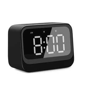 Wholesale alarm clock bluetooth speaker for home and hotel LED display time rechargeable battery mini bluetooth speaker