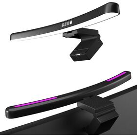 LED Curved Computer Monitor Light Bar, USB Powered Screen Light for Home Office,5 Levels Adjustable Brightness and Temperature