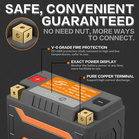 OEM 12V 6Ah 360A Lithium Motorcycle Battery LiFePO4 Powersport Battery YTX7A-BS YTX9-BS YTZ10S-BS YT12A-B2 YTZ12S-BS YTZ14S-BS