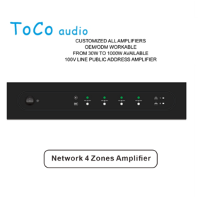 نظام مضخم صوت شبكي 4 مناطق (مضخم طاقة MA-400) يتحكم بشكل فردي في كل غرفة في منزلك