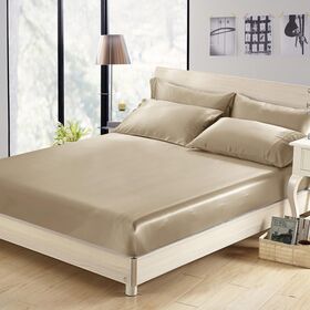 Silk Fitted Sheet 19 Momme 100% Mulberry Silk 16'' Deep Pocket Luxury Soft Silk Bottom Sheet