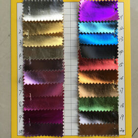 Leather in various color schemes Sparkling and cracking leather fabric PU metal film leather Thin artificial leather