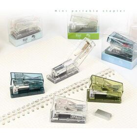Hot sales promotional products Wholesale stapler custom logo mini cute staplers OEM Transparent shell stapler