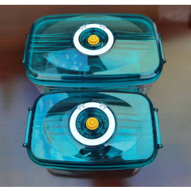 Juego de recipientes de vidrio de borosilicato al vacío aptos para microondas con tapa de PP para la conservación de alimentos en la cocina