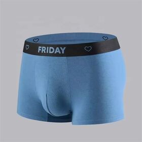 Breathable Mid-Rise Stretchy Week Boxers Men's Classic Underwear Custom Logo Print 3XL Spandex For Men