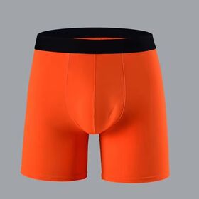 High Quality Breathable Custom Waistband Logo Solid Men'S Boxer Underwear Nylon Spandex Men's Briefs Boxers For Men