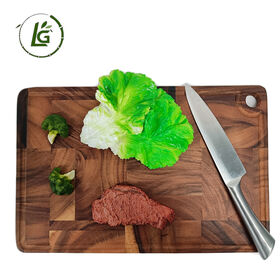 Ensemble de planches à découper en bambou tendance avec support pour cuisine, grandes planches à découper en bois de bambou naturel.