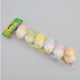 Easter Christmas Easter Egg Set of 6 Simulated Egg Hangers DIY Holiday Scene Decoration