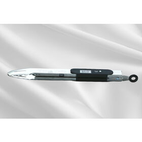 Küchenzange aus Edelstahl mit digitaler Temperaturanzeige und Thermometer