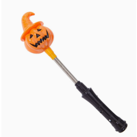 Halloween Light Up Hand Crank Pumpkin Lantern Party Decor Night Light Tabletop Ornament for Kids