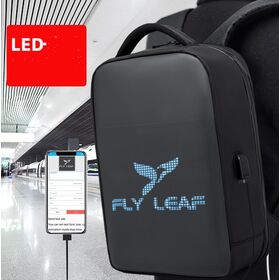 Mochila LED para motocicleta com tela de exibição de publicidade móvel inteligente e personalizada