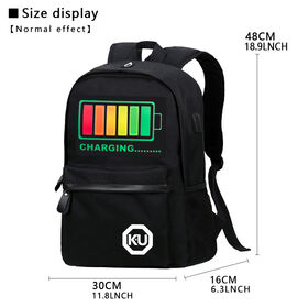 Voice-Controlled Flashing Personality Luminous Light Backpack Trendy Cool Primary Secondary LED Bag