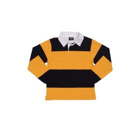 360 gsm 80% cotton 20% poly Boys' Long-sleeved Rugby polo