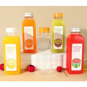 Lot De 16 Bouteilles Jus Réutilisables 120 Ml Transparent - Pour Jus, Lait, Café Enfants Et Voyages