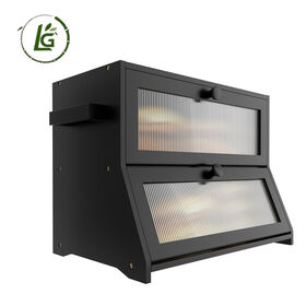 Cajas de pan de bambú ecológicas de 2 capas tipo trapecio con caja de pan de fibra de bambú lateral Eco, caja de pan de bambú.