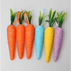 Easter Carrot Color Rabbit Foam Flocking Rabbit Radish Combination Pendant