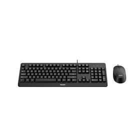 Keyboard Kabel Kompak Philips dengan Tombol Profil Rendah, Operasi Senyap, dan Konektor USB Tahan Lama - Ideal untuk Lingkungan Kantor B2B