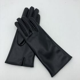 princess polly baby blue dress Raber Wool Lined Leather Dress Gloves - Black main image 1