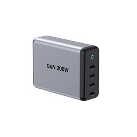 Factory Supply Price High Power 200W 4 Ports USB C PD GaN Charger Desktop Multifunction Chargers For Laptop