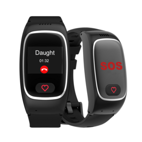 Bracelet Traqueur GPS Montre Intelligente avec SIM Géo-clôture Anti-perte Historique GPS Suivi de Trajectoire Dispositif Multifonction Montre
