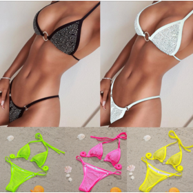 Wholesale custom sexy bikini diamond-set female swimwear separate swimwear