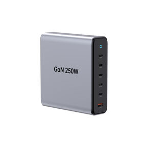 OEM 250W Macbook Pro 6 Type C Desktop Travel PD 20V GaN Mobile Portable Laptop Charger Adapter Quick Charger