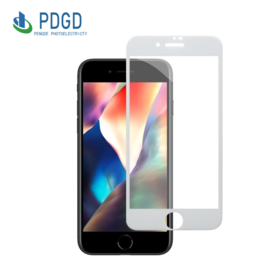 Protetor de tela de vidro temperado 3D HD de excelente qualidade para iPhone 7/8 branco [6,1 polegadas] anti-impressão digital