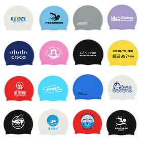 Promotional custom logo silicone swimming cups Skid-resistant swim cap with elastic texture, made of silicone children swim cups