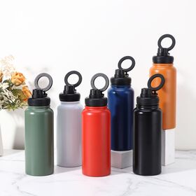 600ML 800ML 1L Doppelwandige Edelstahl Isolierwasserflasche mit Telefonhalterung und kundenspezifischen Magnetdeckeln