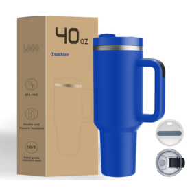 OEM 40oz Promotional Stainless Steel Mug Cup 304 Stainless steel Car cup Vacuum double portable Ice Bar Straw thermos cup