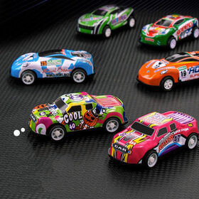 Set De 50 Coches De Carreras De Metal De Retroceso Con Caja De Almacenamiento | Regalo Para Niños De 3 Años En Adelante